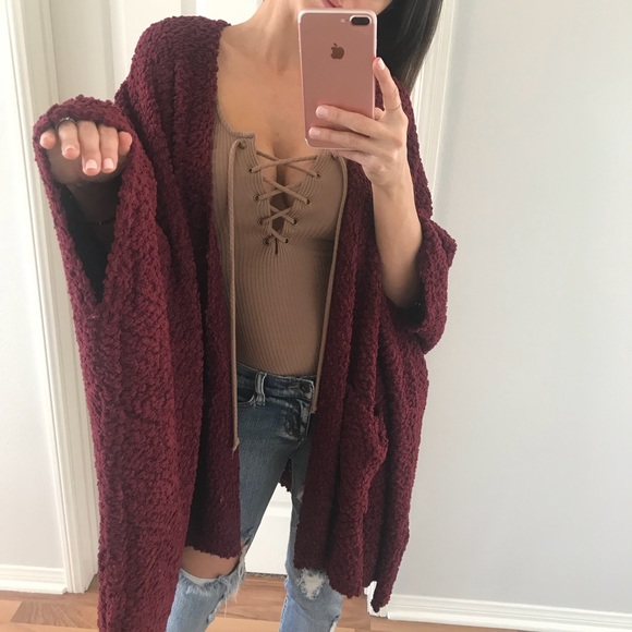 🆕Cuddles Merlot POP-Cardi - Picture 6 of 6